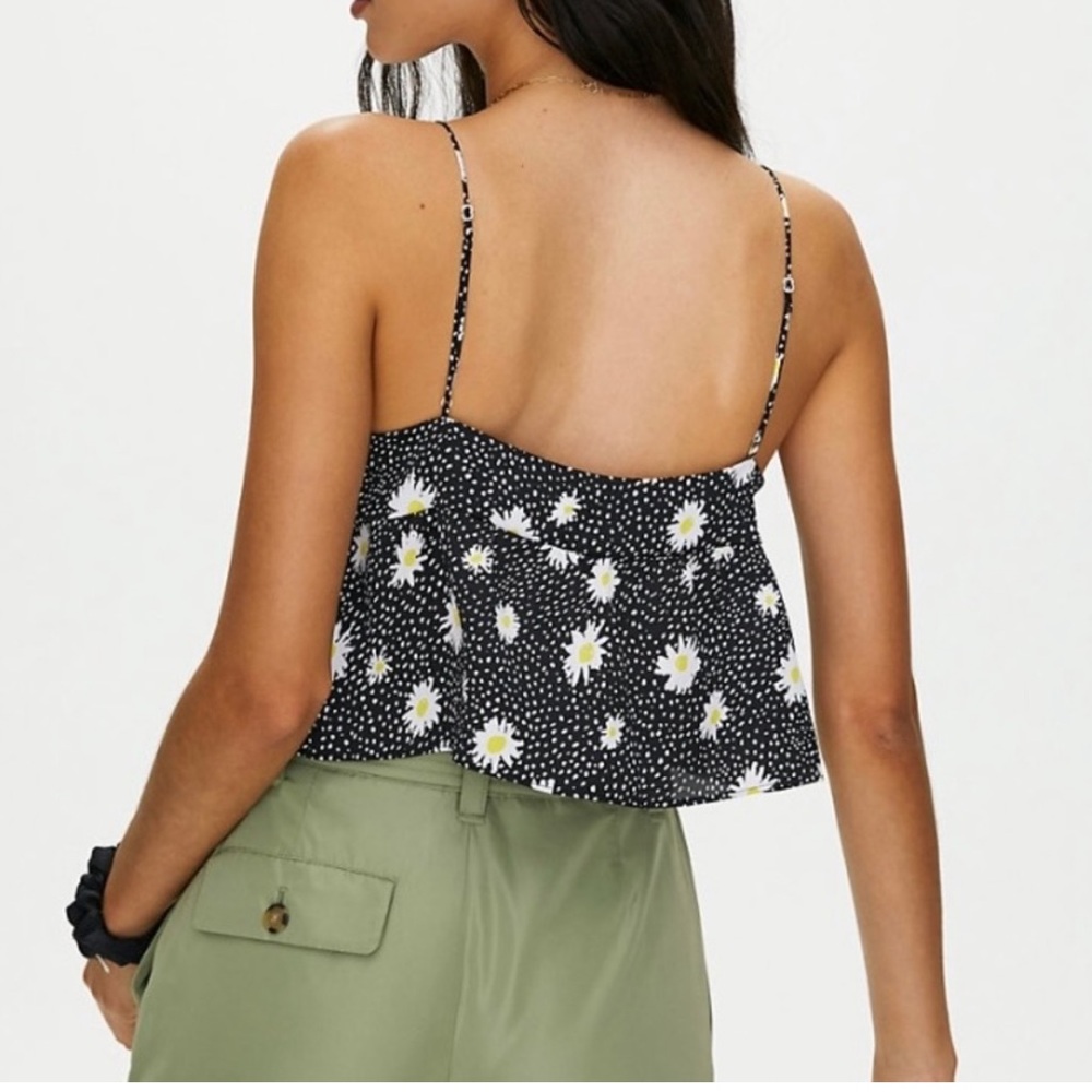 EUC Aritzia Little Moon Lover Peplum Crop Tank Cami - Picture 3 of 7